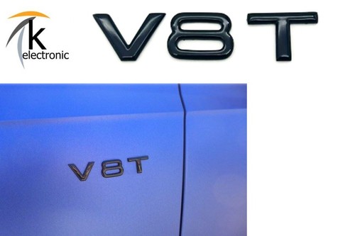 Audi v8t emblem schwarz - |,