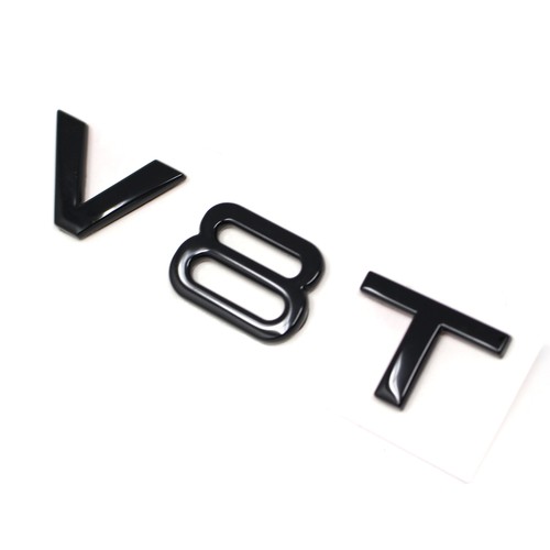 V8t schwarz glanz schriftzug - schwarz,