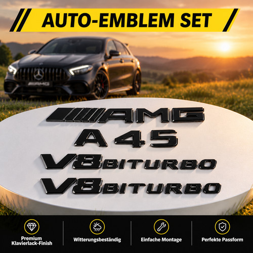 Schwarz v8biturbo abzeichen - schwarz,