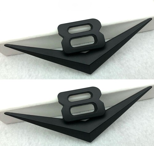 2pcs emblem schwarz matt - emblem,